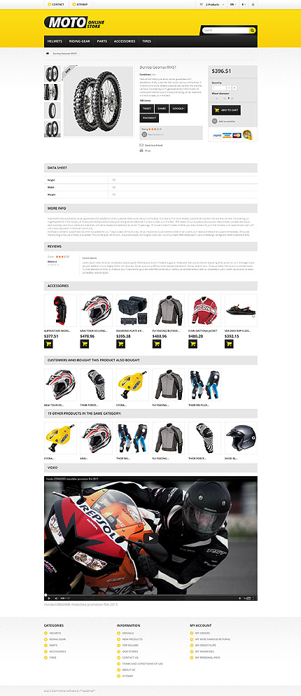 Prestashop Products Page Screenshot