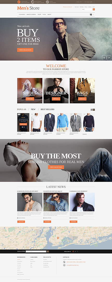 PrestaShop Main Page Screenshot