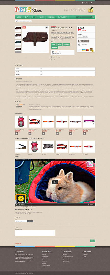 Prestashop Products Page Screenshot