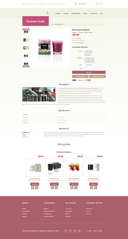 OpenCart Product Page