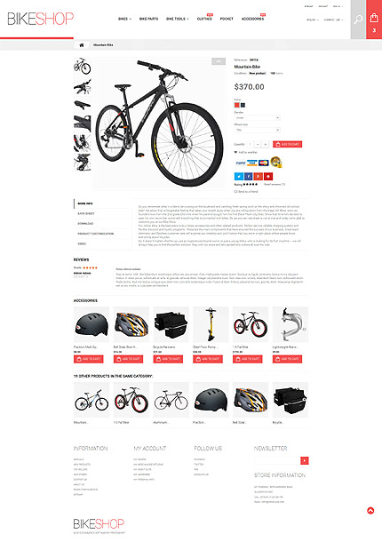 Prestashop Products Page Screenshot