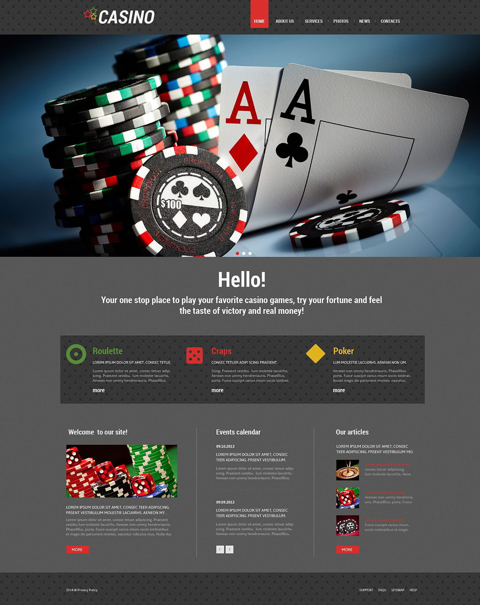 Template Wordpress Casino