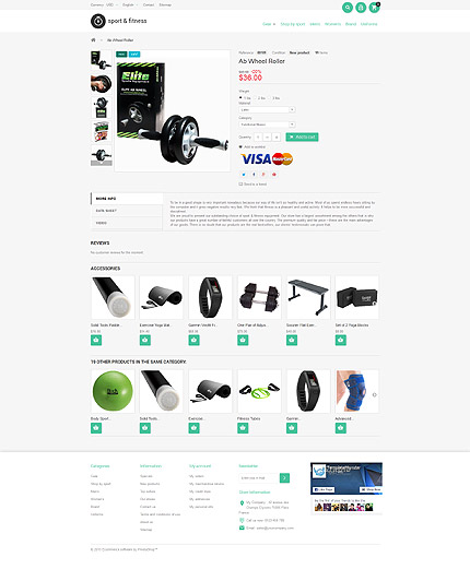 Prestashop Products Page Screenshot