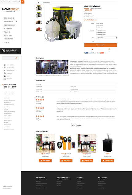 OpenCart Product Page