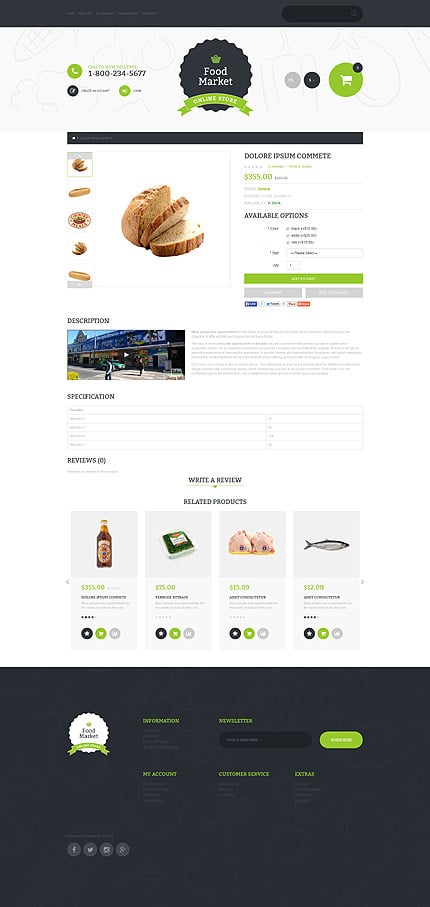 OpenCart Product Page