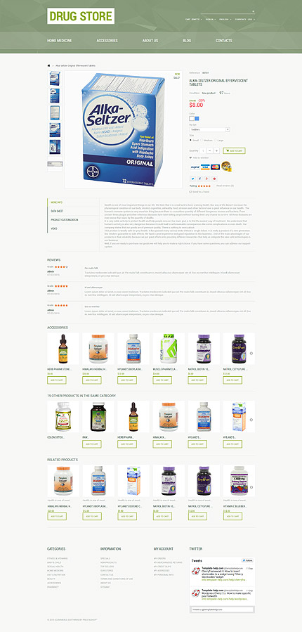 Prestashop Products Page Screenshot