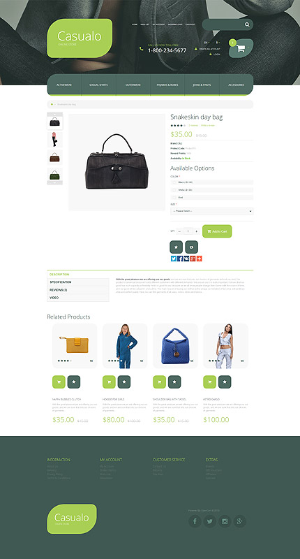 OpenCart Product Page