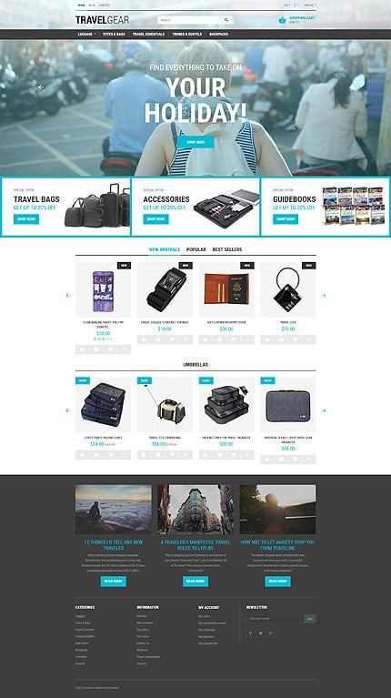 PrestaShop Main Page Screenshot