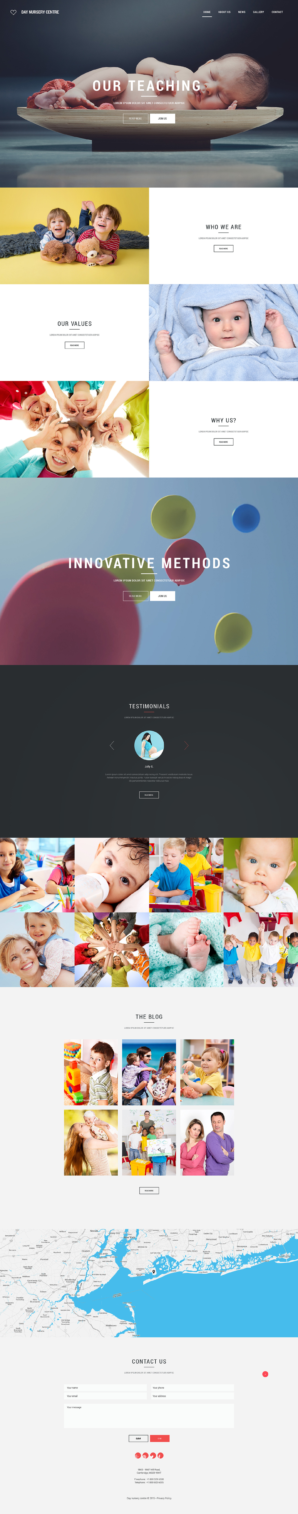 Child Care Website Template
