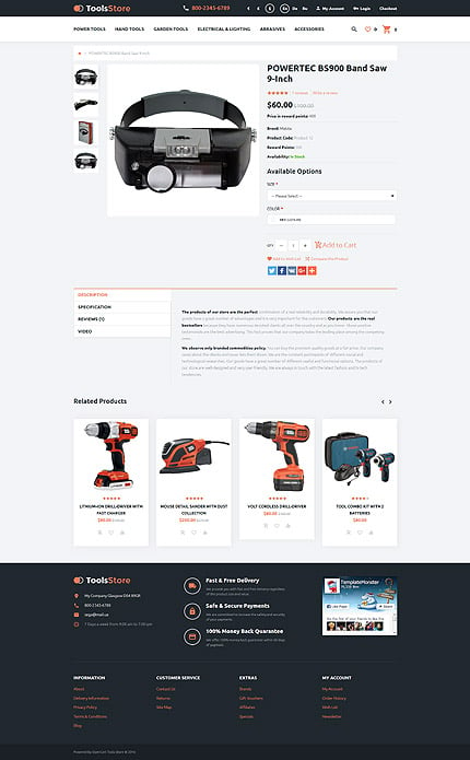 OpenCart Product Page