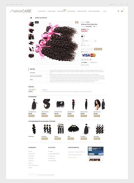 Prestashop Products Page Screenshot