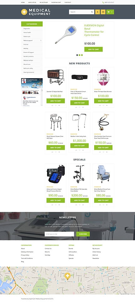 OpenCart Main Page