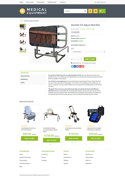 OpenCart Product Page