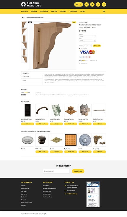 Prestashop Products Page Screenshot