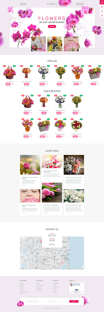 PrestaShop Main Page Screenshot