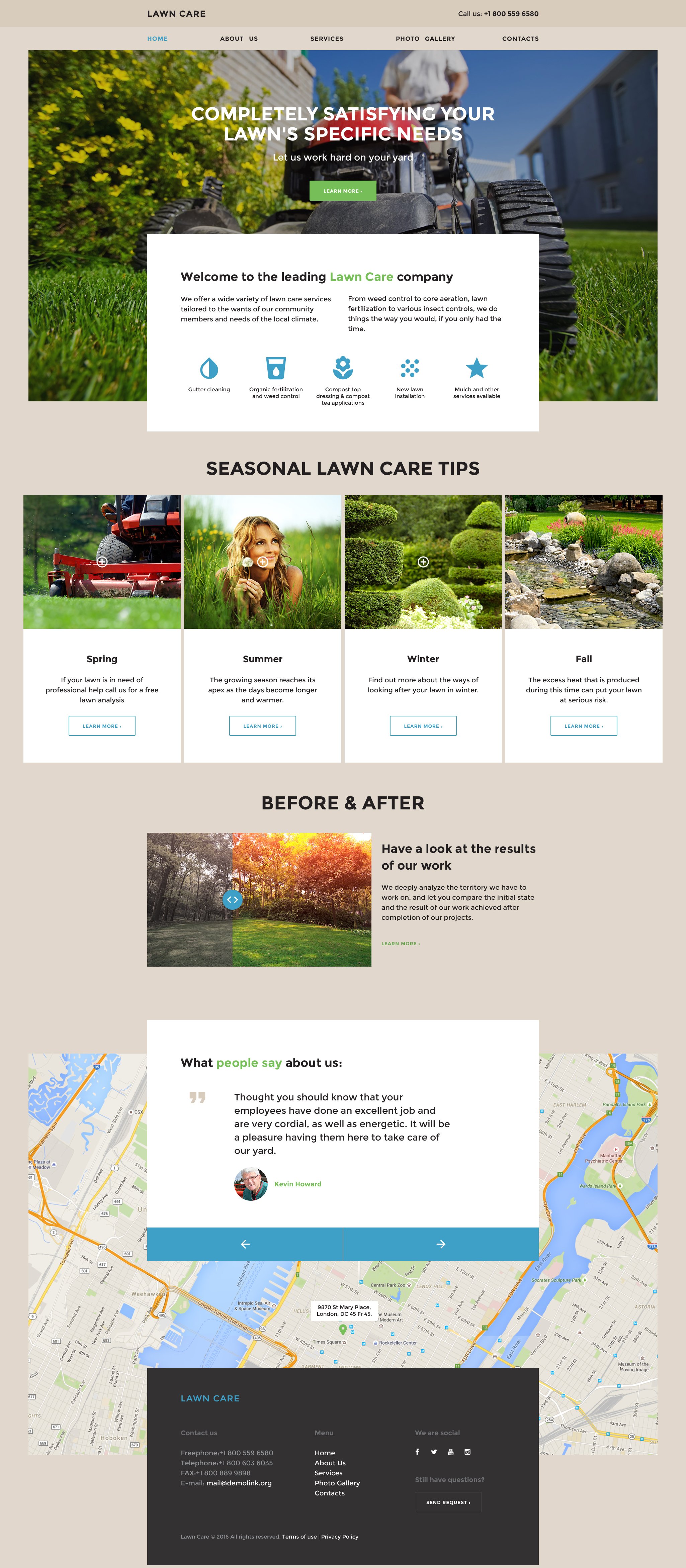 Lawn Maintenance Website Template