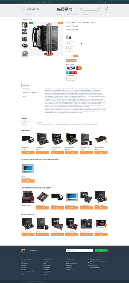 Prestashop Products Page Screenshot