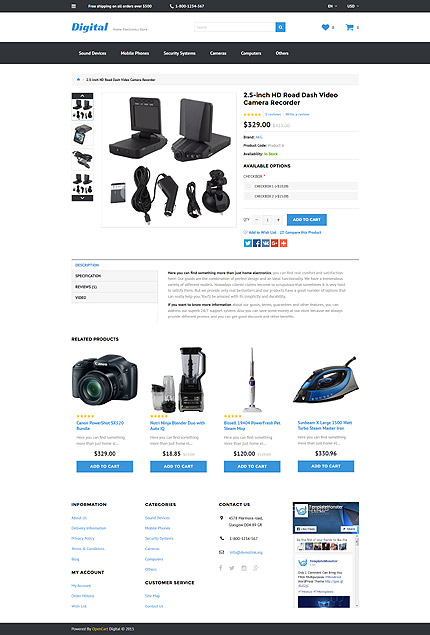 OpenCart Product Page