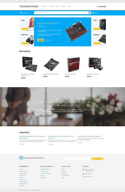 Magento Main Page  preview