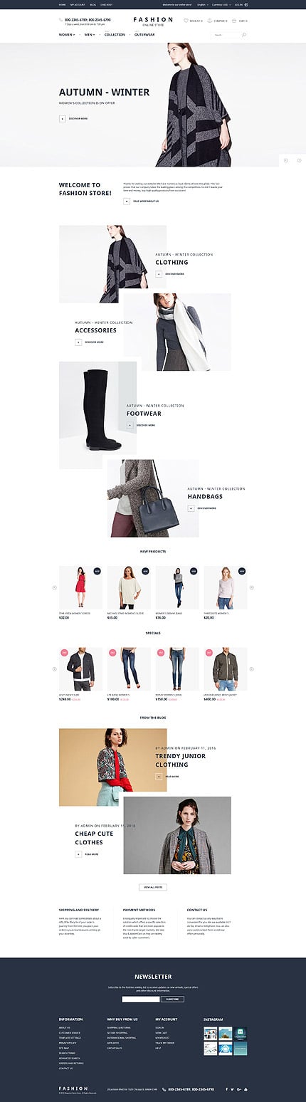 Magento Main Page  preview