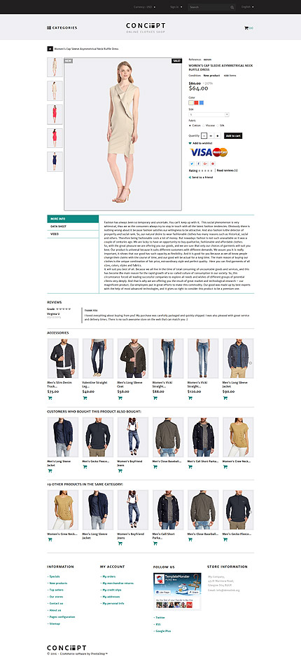 Prestashop Products Page Screenshot