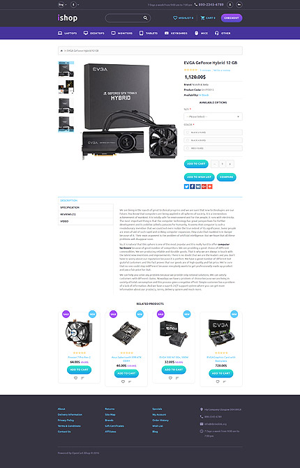 OpenCart Product Page