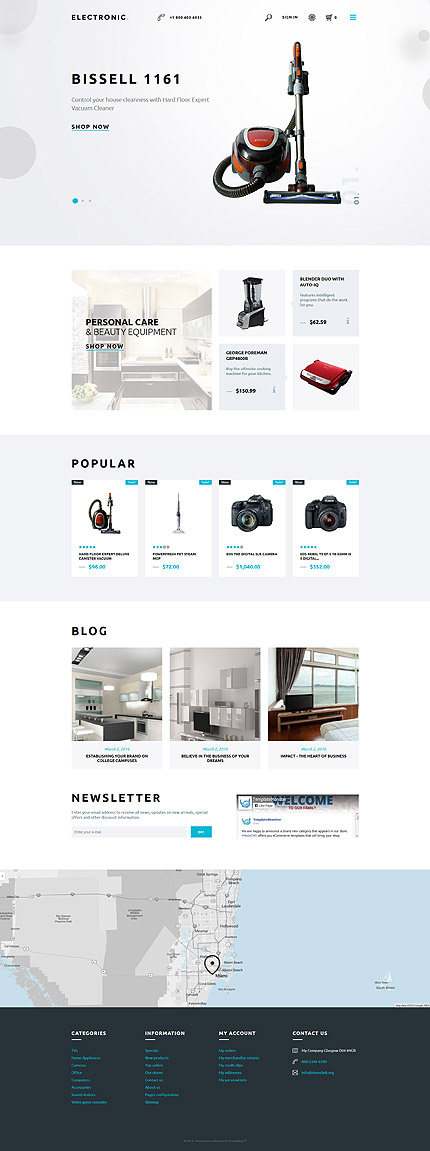 PrestaShop Main Page Screenshot