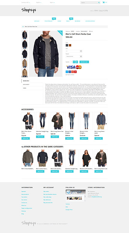 Prestashop Products Page Screenshot