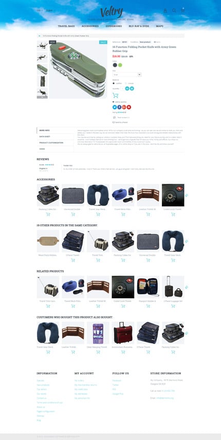 Prestashop Products Page Screenshot