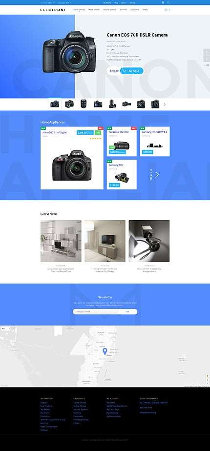 PrestaShop Main Page Screenshot