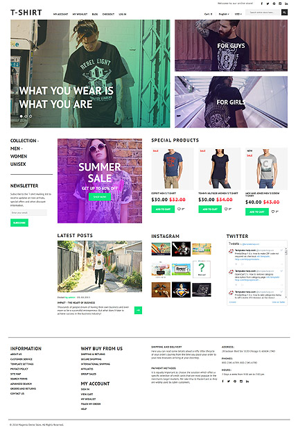 Magento Main Page  preview