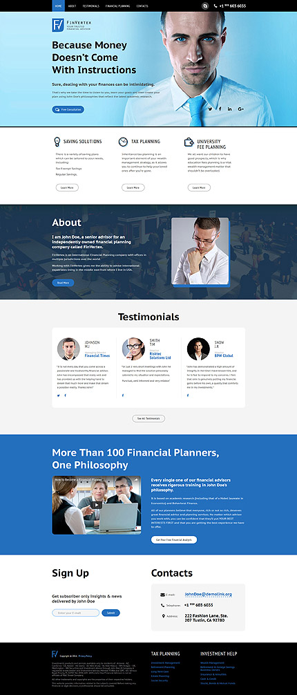 Landing Page Screenshot