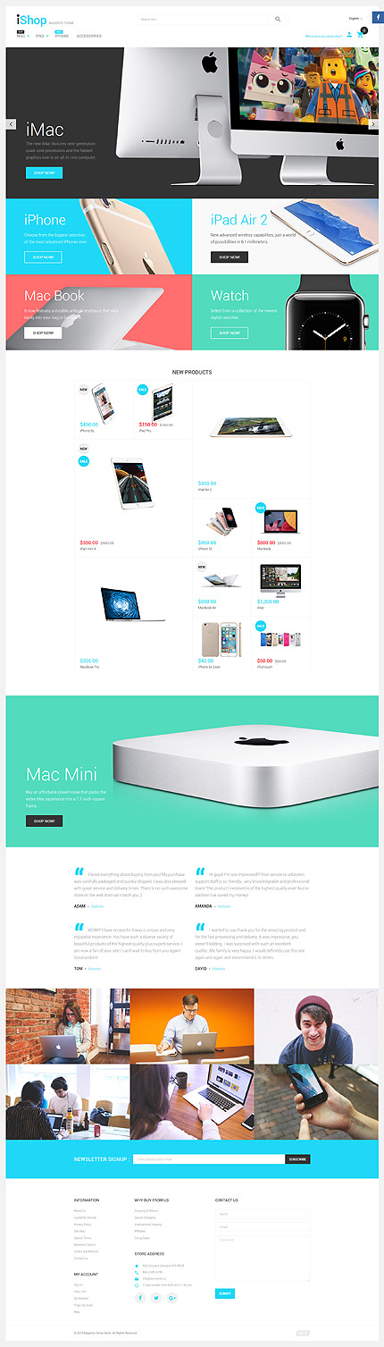 Magento Main Page  preview