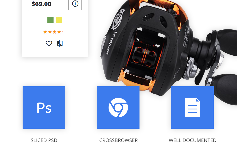 DeepFish Fishing Store Magento Theme 58934