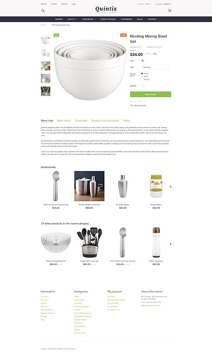 Prestashop Products Page Screenshot