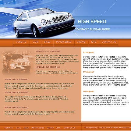 auto&nbsp;site template