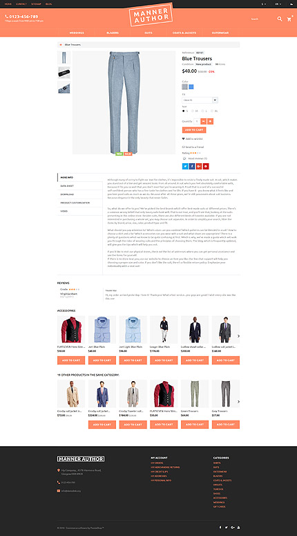 Prestashop Products Page Screenshot