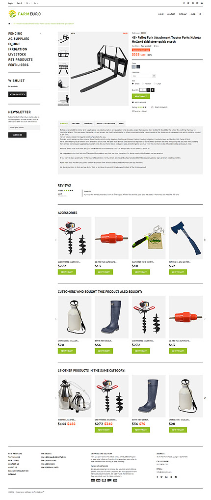 Prestashop Products Page Screenshot