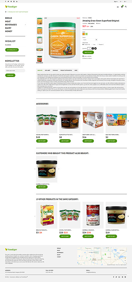 Prestashop Products Page Screenshot