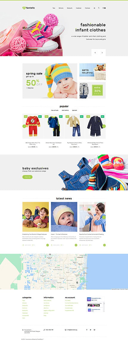 PrestaShop Main Page Screenshot