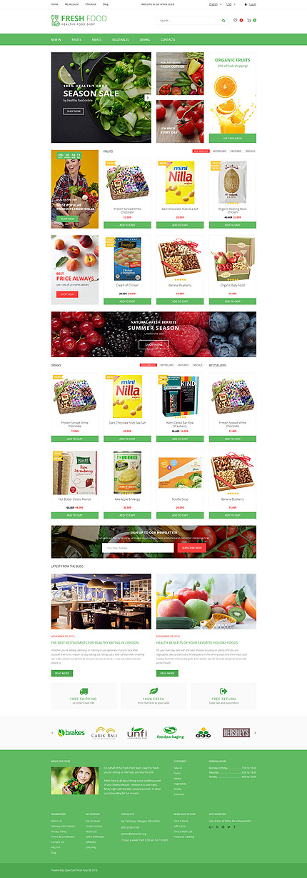 OpenCart Main Page