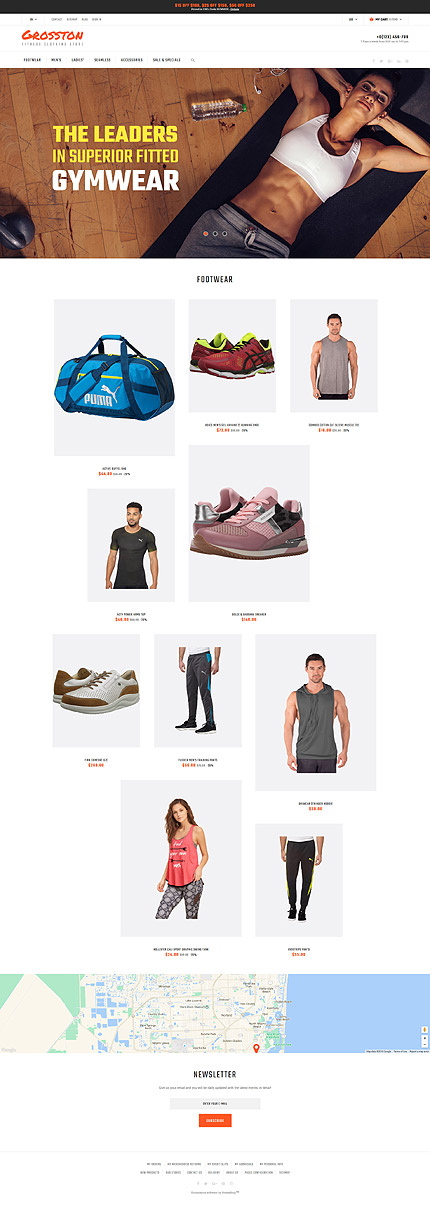 PrestaShop Main Page Screenshot