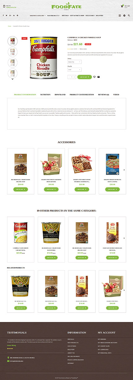 Prestashop Products Page Screenshot