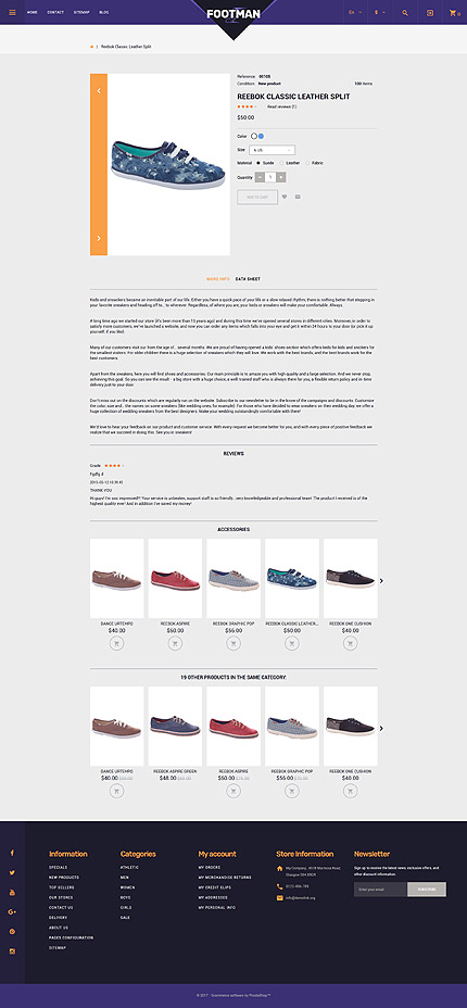 Prestashop Products Page Screenshot