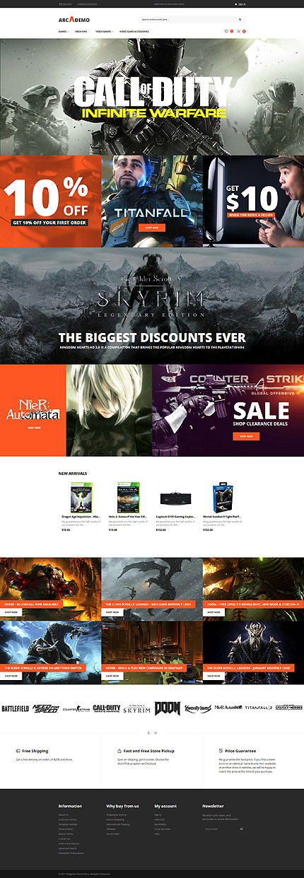 Magento Main Page  preview