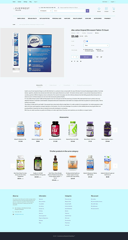 Prestashop Products Page Screenshot