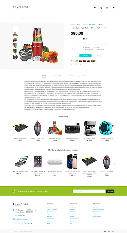 Prestashop Products Page Screenshot