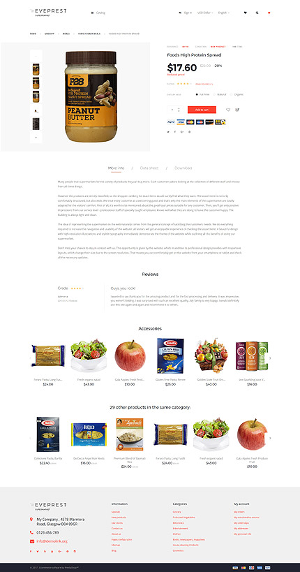 Prestashop Products Page Screenshot