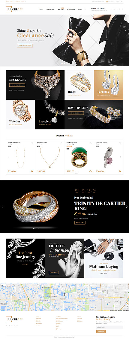 PrestaShop Main Page Screenshot