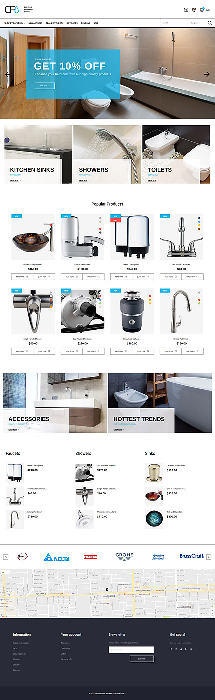 TM 64022: Скриншот главной страницы PrestaShop